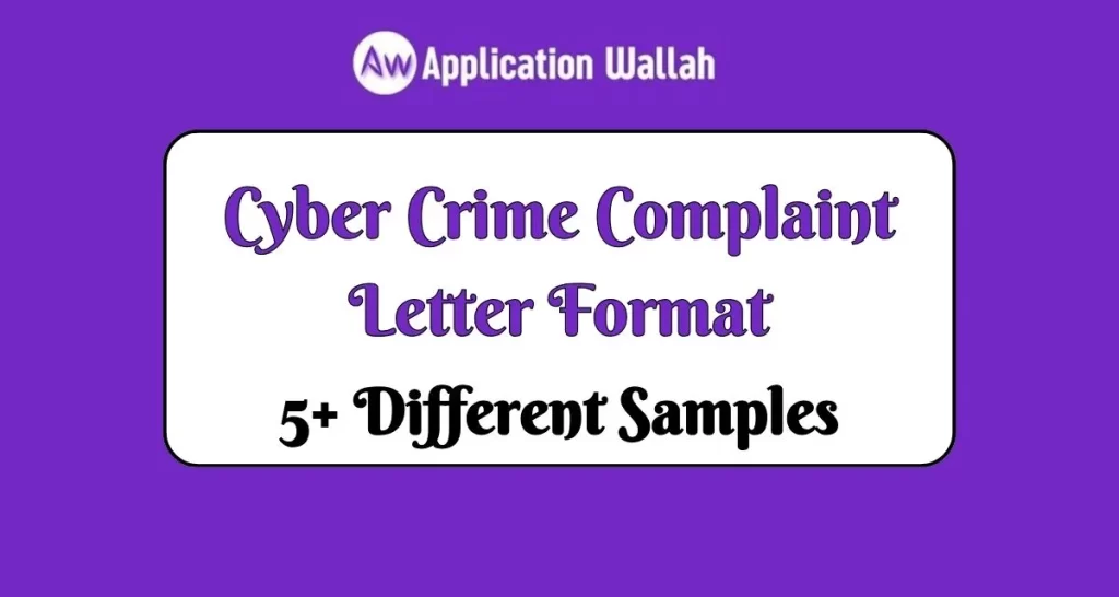 Cyber Crime Complaint Letter Format