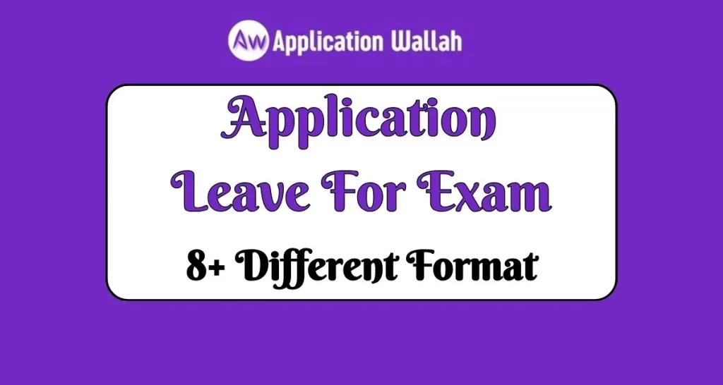 Application Leave For Exam