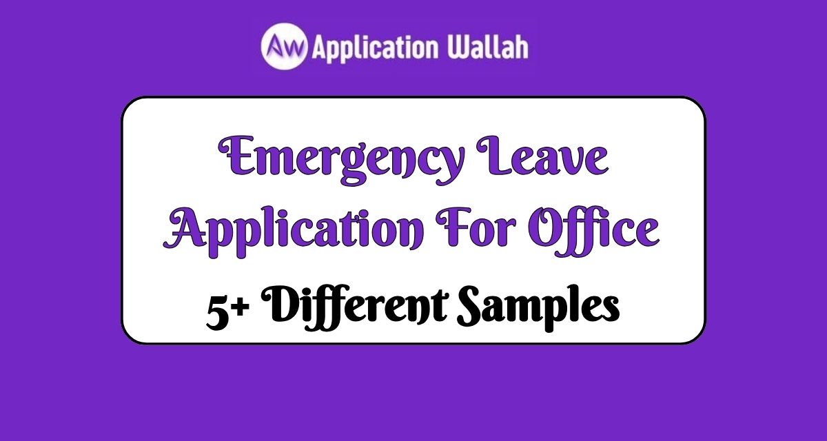 Emergency Leave Application For Office - 5+ Different Fomatss