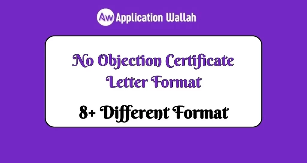 No Objection Certificate Letter Format